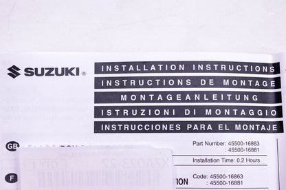 New OEM Suzuki 45500-16863, 45500-16881 Orange Rear Seat Tail Mount Kit NOS