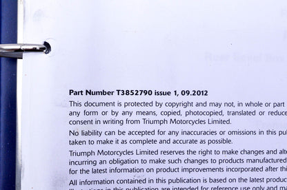 OEM Triumph T3852790 Trophy & Trophy SE Service Manual