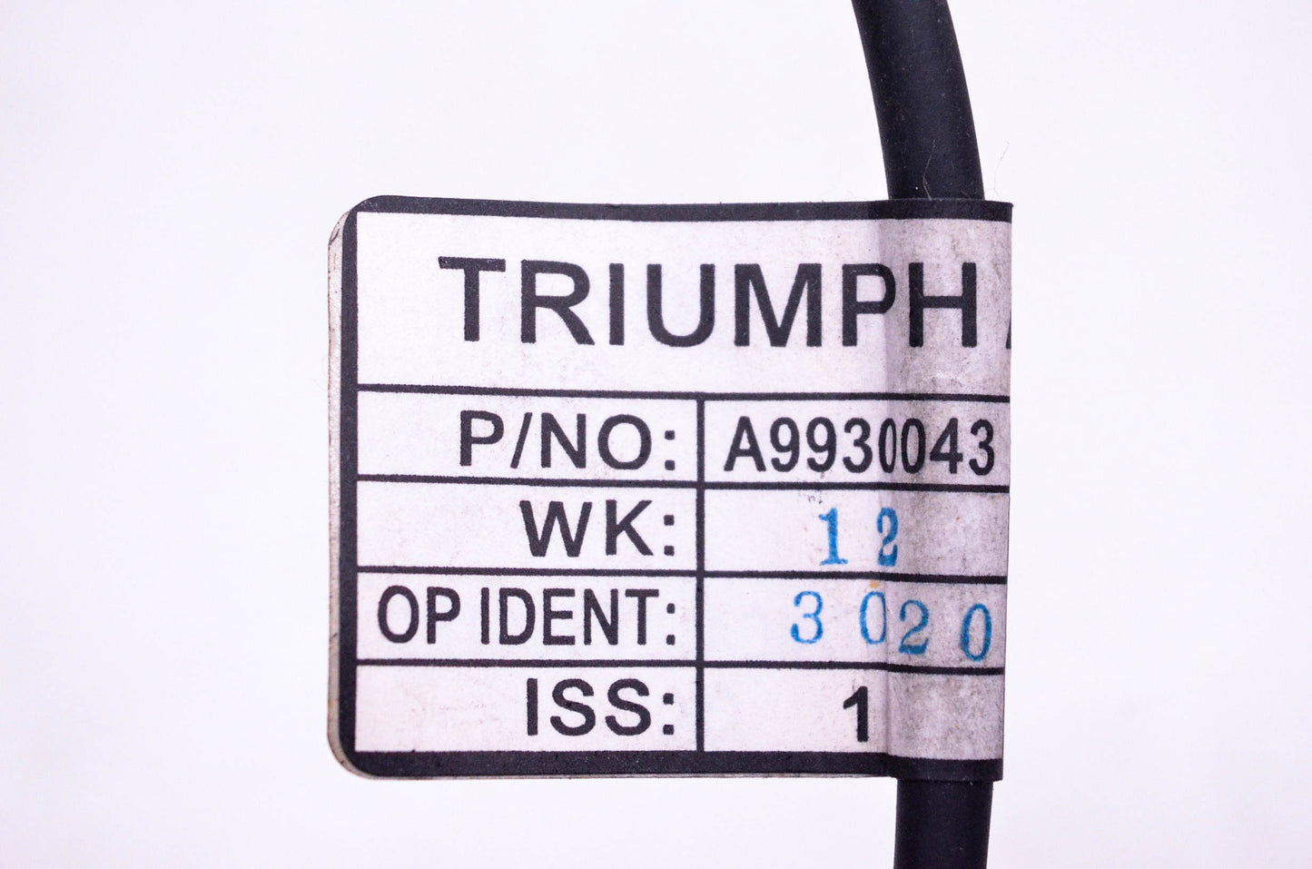OEM Triumph A9930043 Tachometer Cable