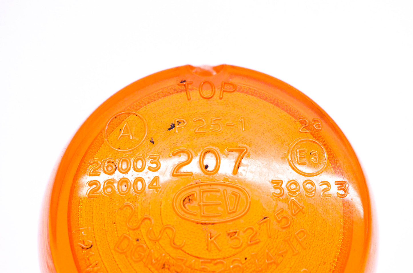 CEV 207, K32754, DGM31526 IA-IP Amber Turn Signal Lens