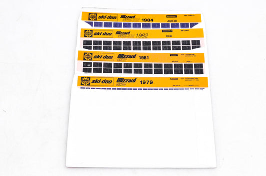 SkiDoo 480118001, 4870115801, 480111001 Lot of 4 Microfiche Blizzard 5500 MX 1979 1981 1982 1984
