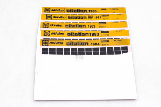 SkiDoo 480113001, 480113801, 480117901 Lot of 5 Microfiches Citation 1980-1984