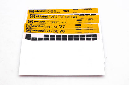 SkiDoo 480110201, 480107301, 480104501 Lot of 5 Microfiches Everest L/C 1976-1979