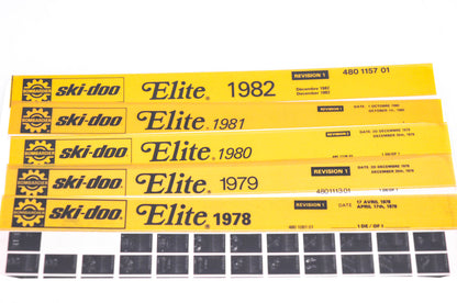 SkiDoo 480109101, 480111301, 480115701 Lot of 5 Microfiches Elite 1978-1982
