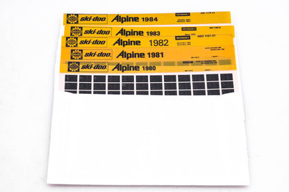 SkiDoo 480111801, 480113201, 480117801 Lot of 5 Microfiches Alpine 1980-1984