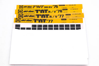 SkiDoo 480102701, 480103601, 480106301 Lot of 4 Microfiches T'NT 1975-1977