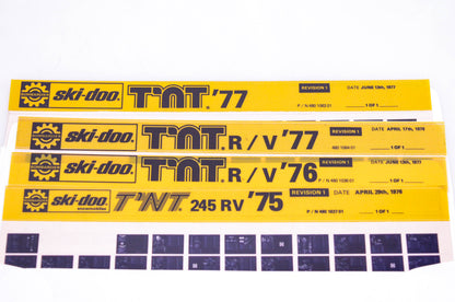 SkiDoo 480102701, 480103601, 480106301 Lot of 4 Microfiches T'NT 1975-1977