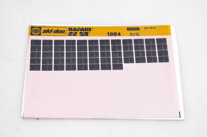 SkiDoo 480118301 Safari SS 25 1984 Microfiche