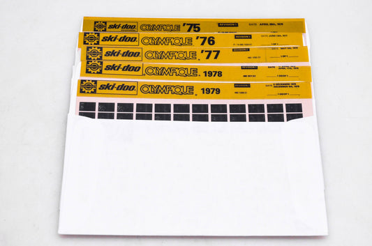 SkiDoo 480102401, 480103401, 480109901 Lot of 5 Microfiches Olympique 1975-1979