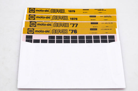 SkiDoo 480110001, 480107201, 480103901 Lot of 4 Microfiches Nuvik 1976-1979
