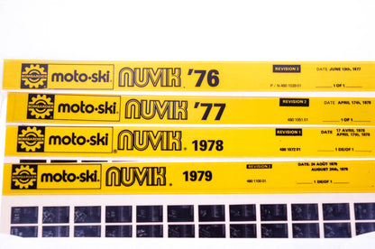 SkiDoo 480110001, 480107201, 480103901 Lot of 4 Microfiches Nuvik 1976-1979