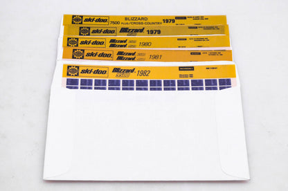 SkiDoo 480115901, 480113401, 480110801 Lot of 5 Microfiches Blizzard 7500 1979-1981 Blizzard 9500 1979-1982