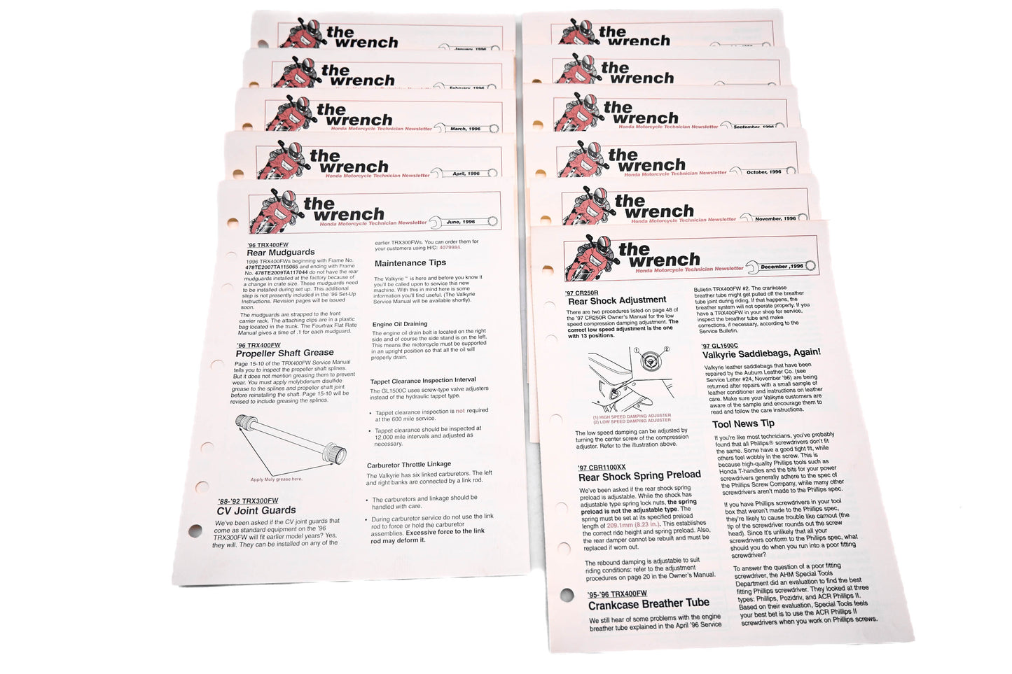 OEM Honda The Wrench Service Technician 1996 Issues