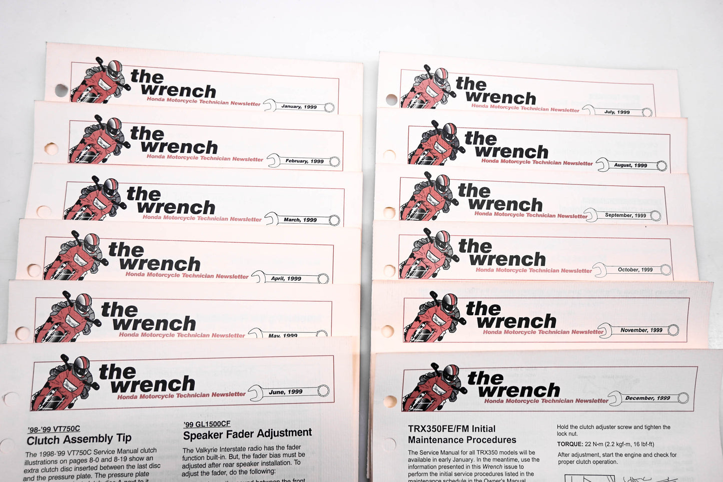OEM Honda The Wrench Service Technician 1999 Issues