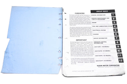 OEM Suzuki 99500-37064-03E GSX750F 1990 Service Manual