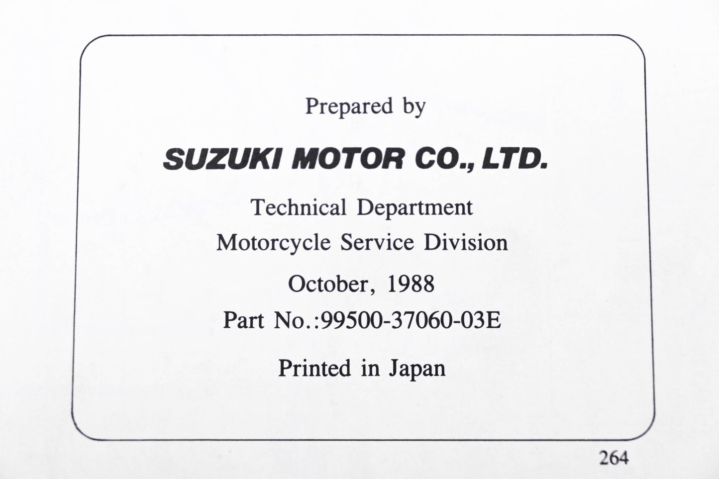 OEM Suzuki 99500-37060-03E GSX7500F 1988 Service Manual