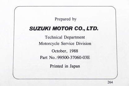 OEM Suzuki 99500-37060-03E GSX7500F 1988 Service Manual