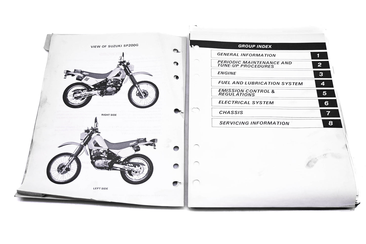 OEM Suzuki 99500-41070-03E SP200 1985 Service Manual