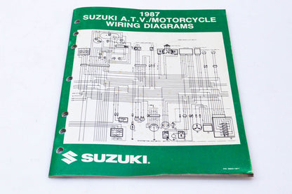 OEM Suzuki 99923-13871 1987 ATV Motorcycle Wiring Diagrams