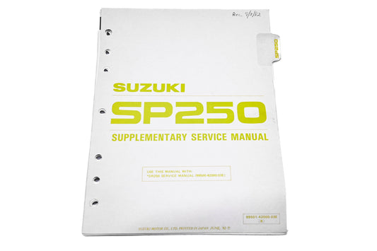 OEM Suzuki 99501-42000-03E SP250 1982 Supplementary Service Manual