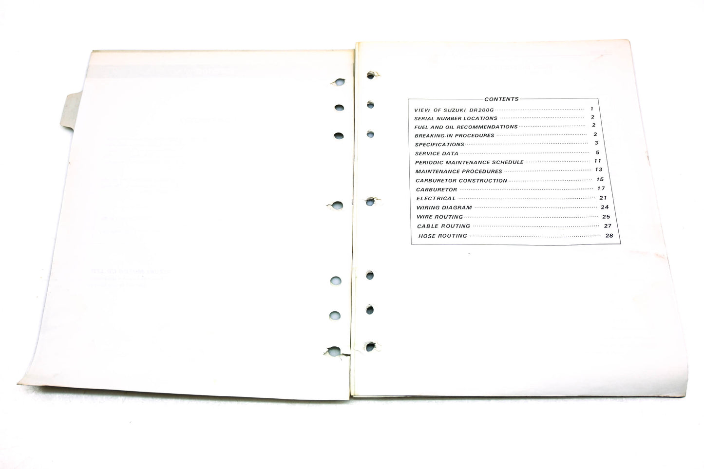 OEM Suzuki 99501-41060-03E DR250 1985 Supplementary Service Manual