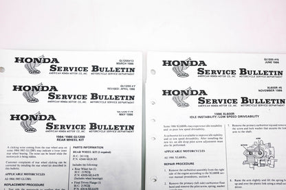 OEM Honda Lot of 5 Service Bulletins 1986