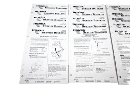 OEM Honda Lot of 22 Service Bulletins 1985