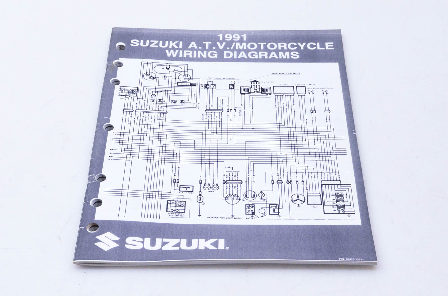 OEM Suzuki 99923-13911 1991 ATV Motorcycle Wiring Diagrams