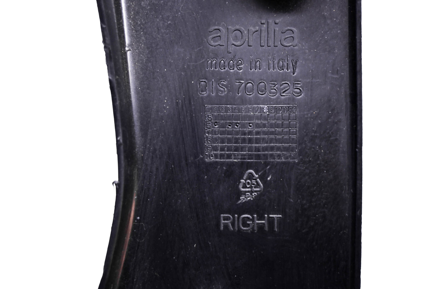 Aprilia 700325 Black Right Side Fairing