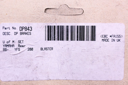 DP Brakes DP843 Brake Pad Kit NOS