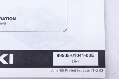 OEM Suzuki 99505-01041-03E LT-A500FK1 Assembly & Pre-Delivery Service Guide