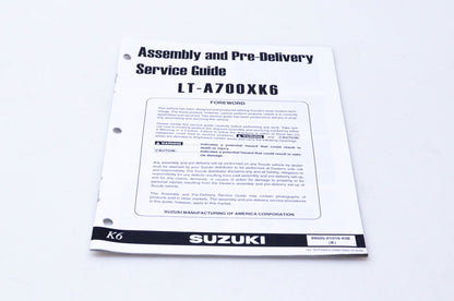 OEM Suzuki 99505-01016-03E LT-A700XK6 Assembly & Pre-Delivery Service Guide