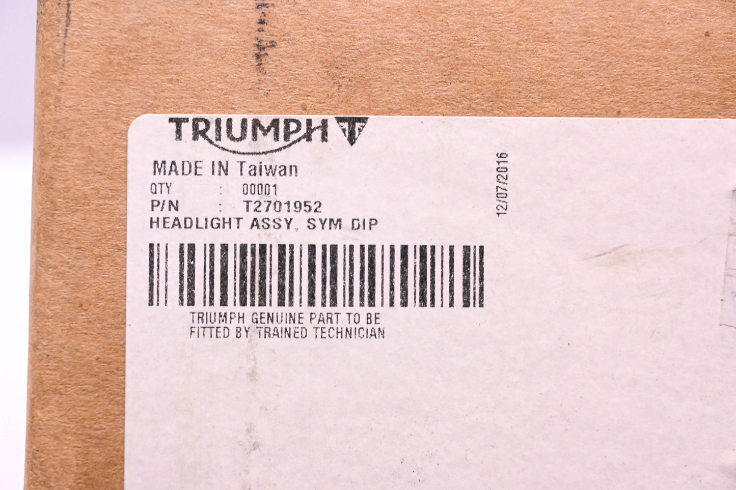 New OEM Triumph T2701952 Headlight Assembly NOS