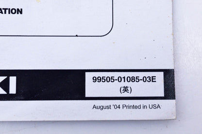 OEM Suzuki 99505-01085-03E JR50K5 Assembly & Pre-Delivery Service Guide