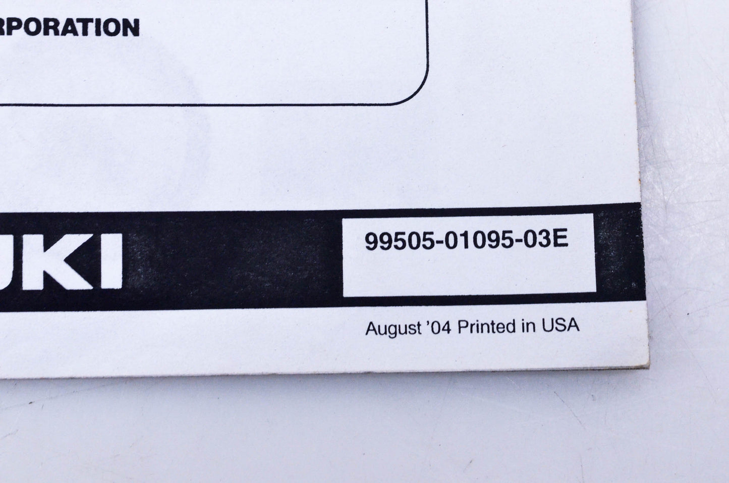 OEM Suzuki 99505-01095-03E RM85/LK5 Assembly & Pre-Delivery Service Guide