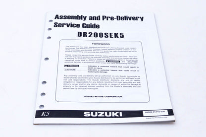OEM Suzuki 99505-01115-03E DR200SEK5 Assembly & Pre-Delivery Service Guide