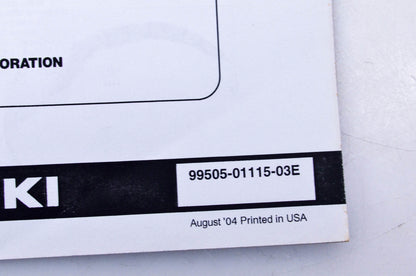 OEM Suzuki 99505-01115-03E DR200SEK5 Assembly & Pre-Delivery Service Guide