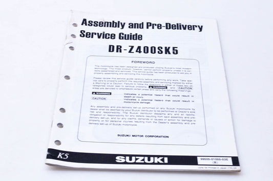 OEM Suzuki 99505-01055-03E DR-Z400SK5 Assembly & Pre-Delivery Service Guide