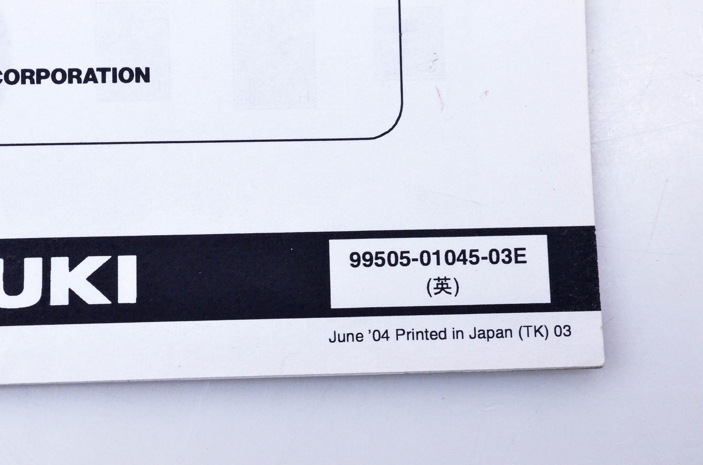 OEM Suzuki 99505-01045-03E DR-Z400EK5 Assembly & Pre-Delivery Service Guide