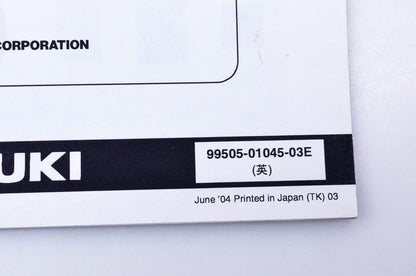 OEM Suzuki 99505-01045-03E DR-Z400EK5 Assembly & Pre-Delivery Service Guide