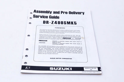 OEM Suzuki 99505-01195-03E DR-Z400SMK5 Assembly & Pre-Delivery Service Guide