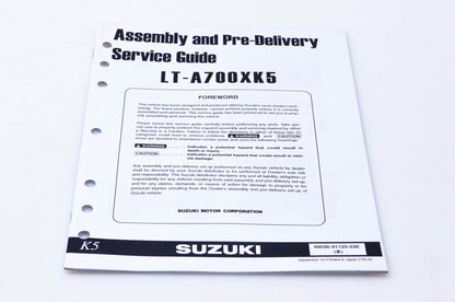 OEM Suzuki 99505-01125-03E LT-A700XK5 Assembly & Pre-Delivery Service Guide