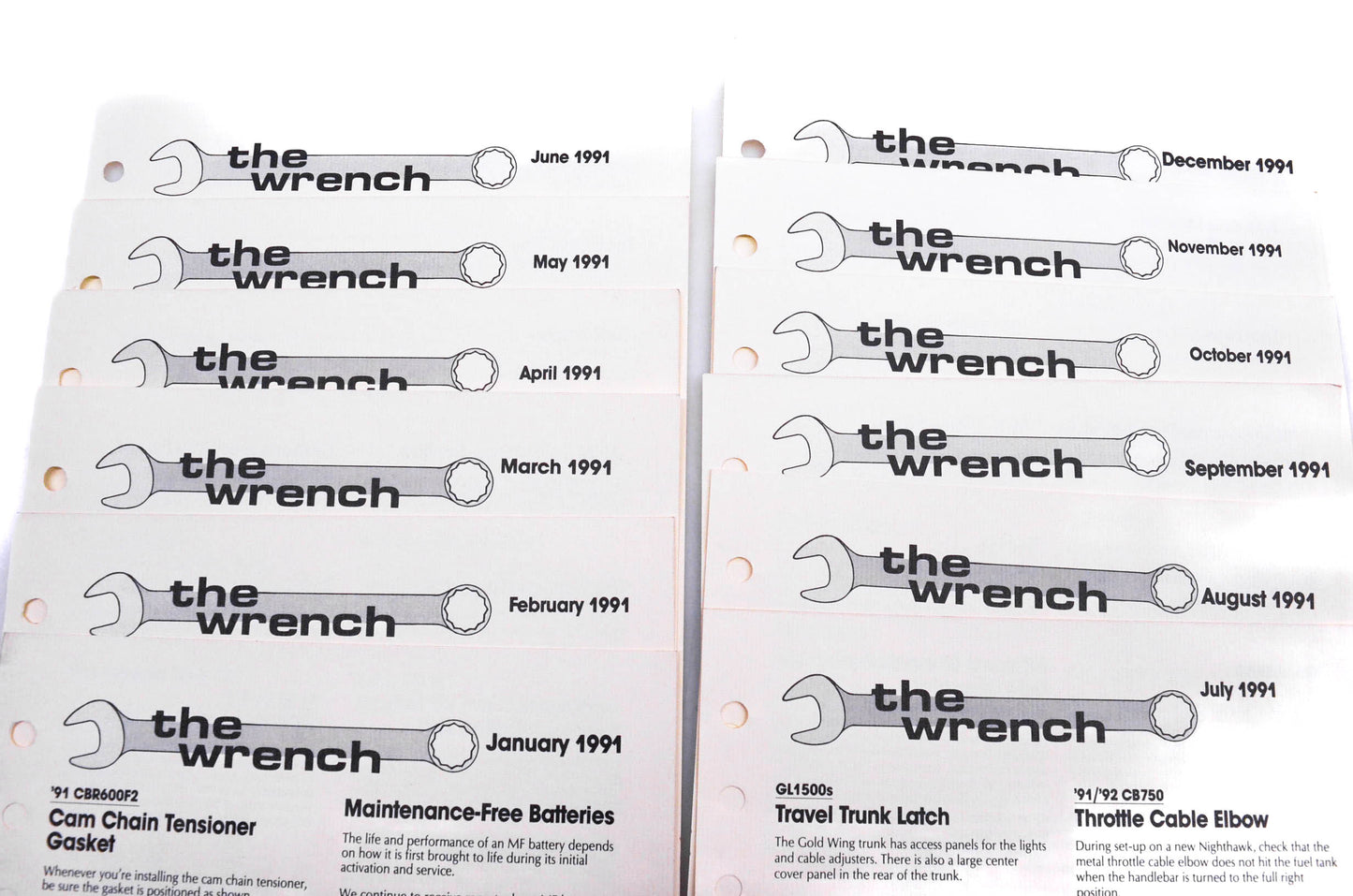 OEM Honda The Wrench Service Technician 1991 Issues