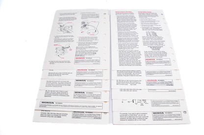 OEM Honda The Wrench Service Technician 1994 Issues