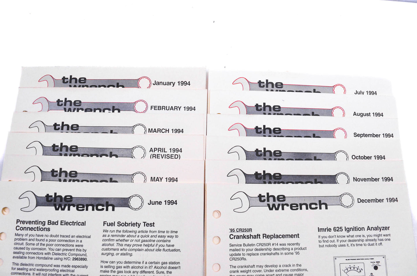 OEM Honda The Wrench Service Technician 1994 Issues