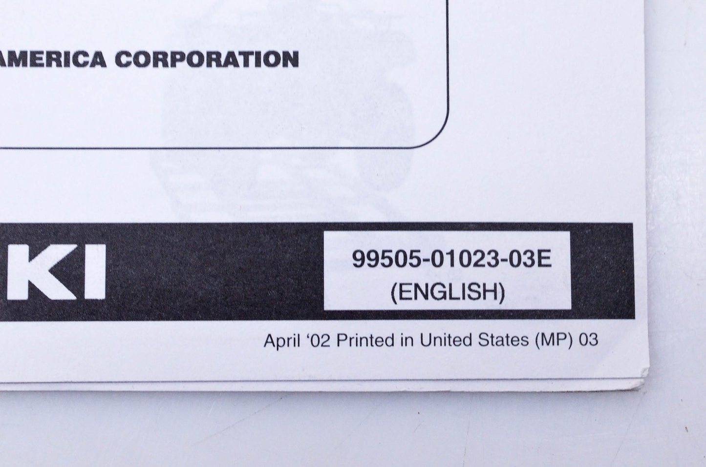 OEM Suzuki 99505-01023-03E LT-F400K3/FK3 Assembly & Pre-Delivery Service Guide