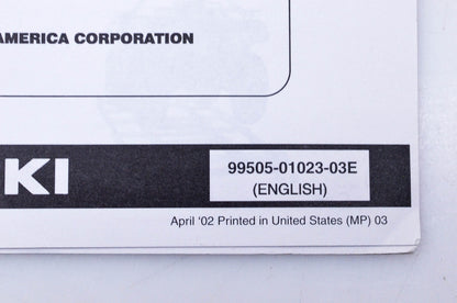 OEM Suzuki 99505-01023-03E LT-F400K3/FK3 Assembly & Pre-Delivery Service Guide
