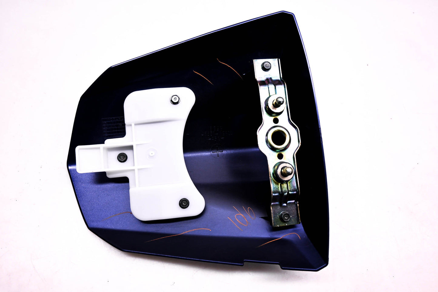 New OEM Suzuki 45551-29G00 Seat Tail Box Blue w/ White Trim NOS