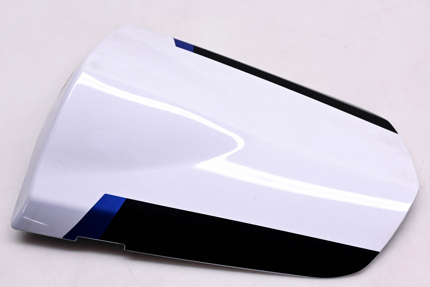 OEM Suzuki 45551-18G0 White Seat Tail Box w/ Black & Blue Trim