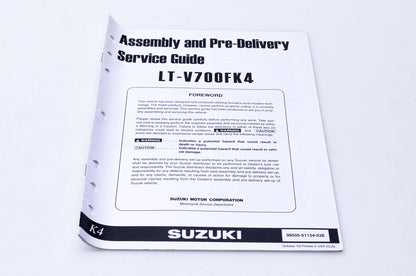 OEM Suzuki 99505-01134-03E LT-V700FK4 Assembly & Pre-Delivery Service Guide